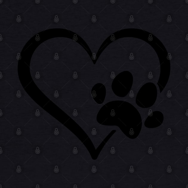 Heart Paw Print by RubyCollection